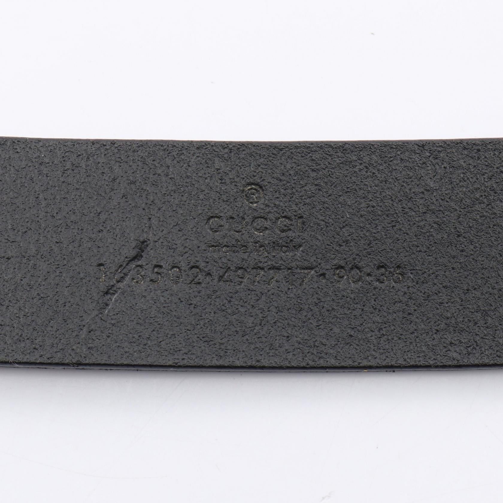 Gucci Gucci Belt Leather Black Size ONE SIZE - 4 Thumbnail