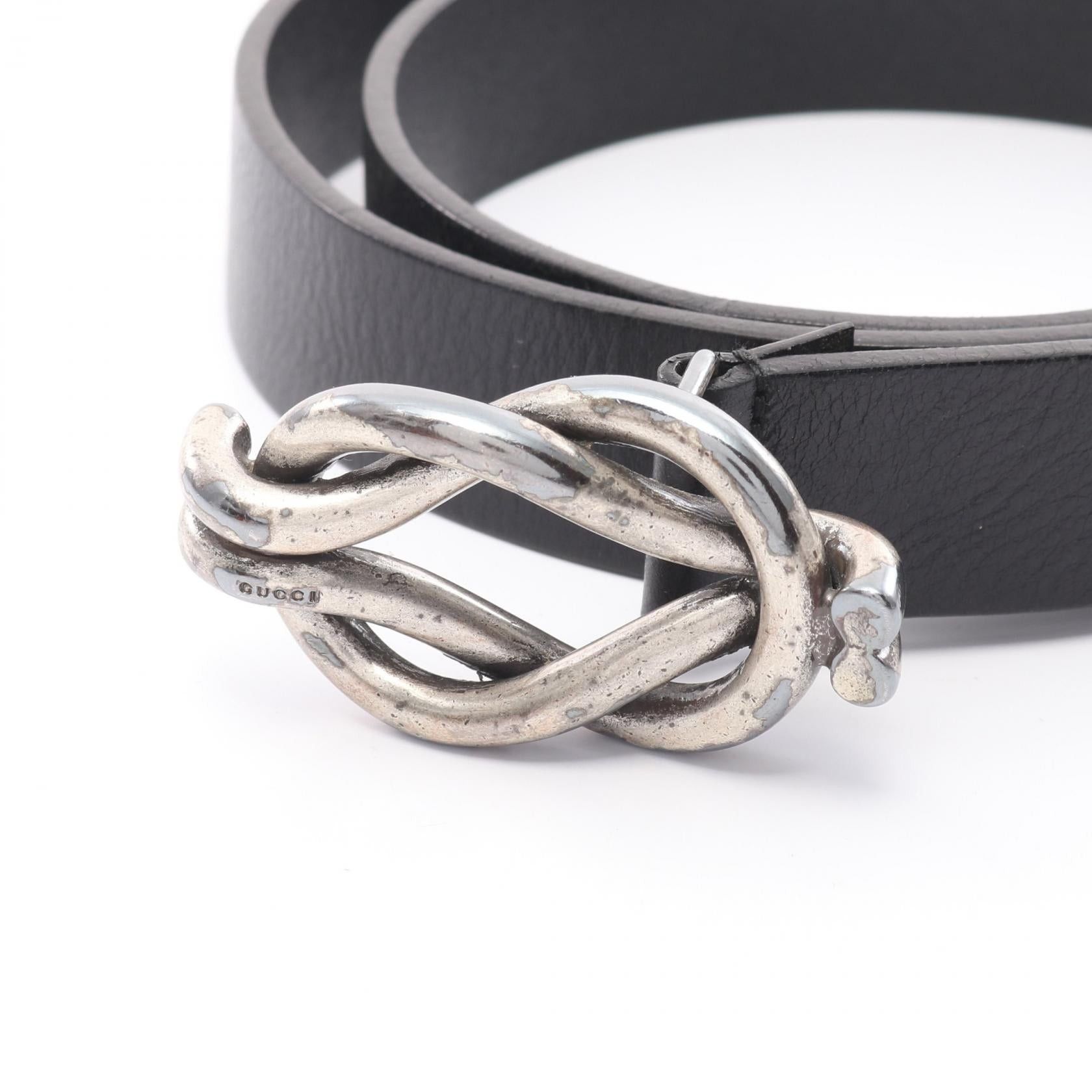 Gucci Gucci Belt Leather Black Size ONE SIZE - 2 Thumbnail