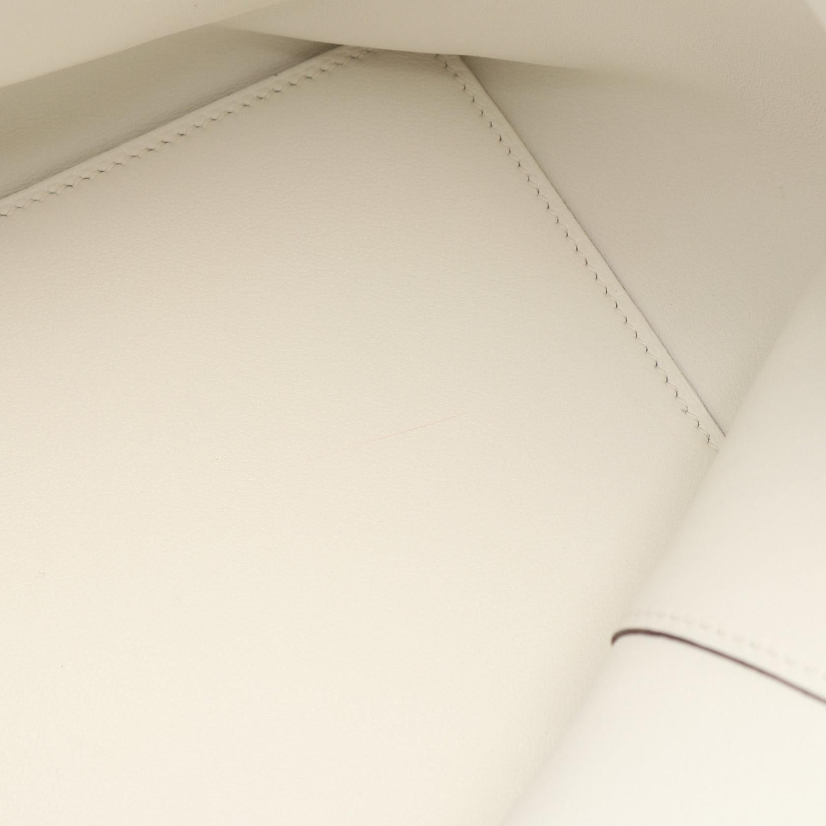 Hermes Hermes Ricor 17 White Shoulder Bag Evercolor Brown Red Silver Hardware C Engraved Size ONE SIZE - 11 Thumbnail