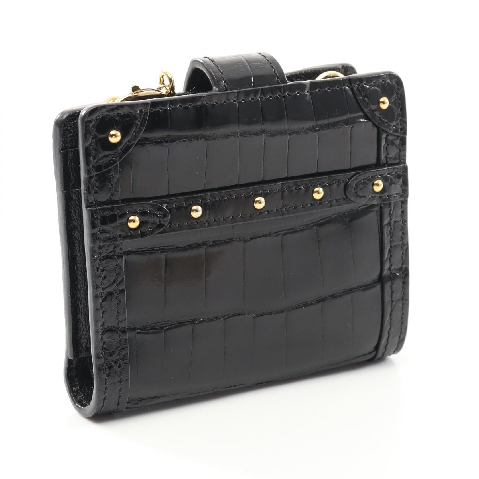 Louis Vuitton Louis Vuitton Portefeuil Trunk Bi-Fold Wallet Crocodile Brilliant Black Size ONE SIZE - 2 Thumbnail