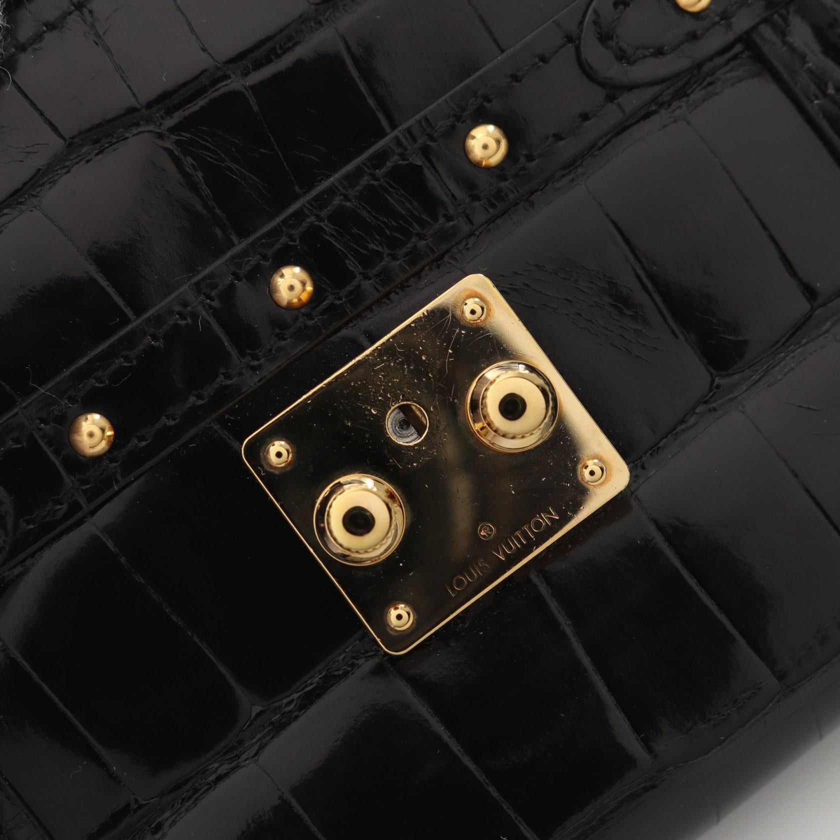 Louis Vuitton Louis Vuitton Portefeuil Trunk Bi-Fold Wallet Crocodile Brilliant Black Size ONE SIZE - 6 Thumbnail