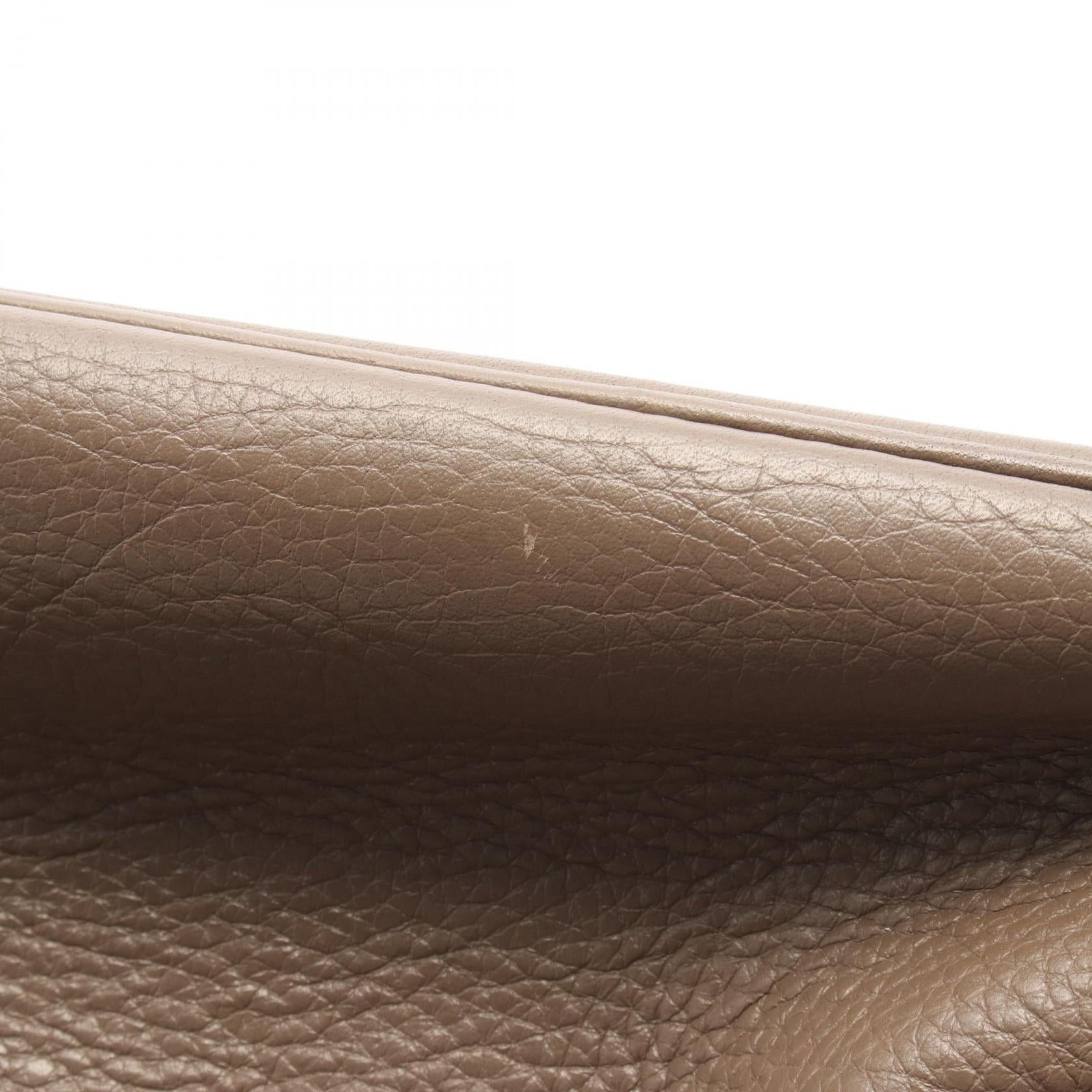 Hermes Hermes Victoria Cabas 32 Etoupe Shoulder Bag Tote Clemence Leather Gray Brown □J Carved Stamp Size ONE SIZE - 7 Thumbnail