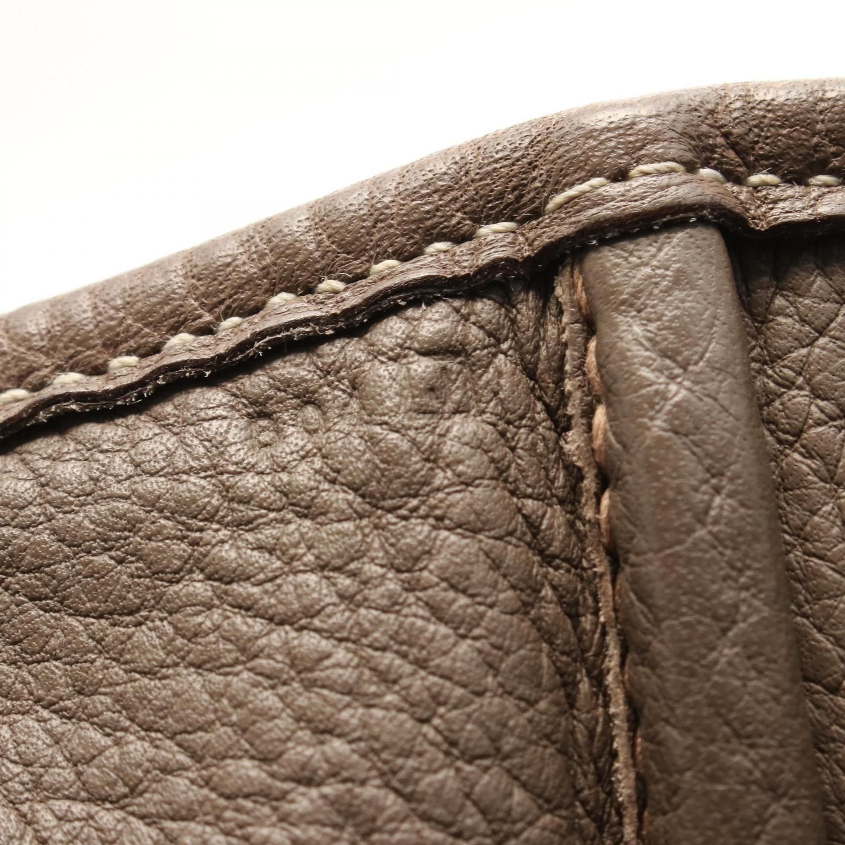 Hermes Hermes Victoria Cabas 32 Etoupe Shoulder Bag Tote Clemence Leather Gray Brown □J Carved Stamp Size ONE SIZE - 5 Thumbnail