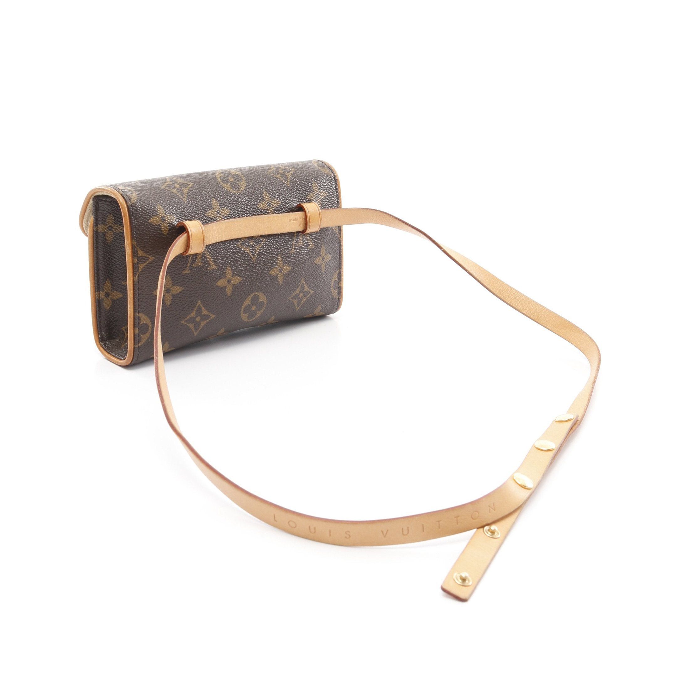 Louis Vuitton Louis Vuitton Pochette Florentine Monogram Body Bag Waist Leather Brown With Button Pressure (S) Size ONE SIZE - 2 Thumbnail