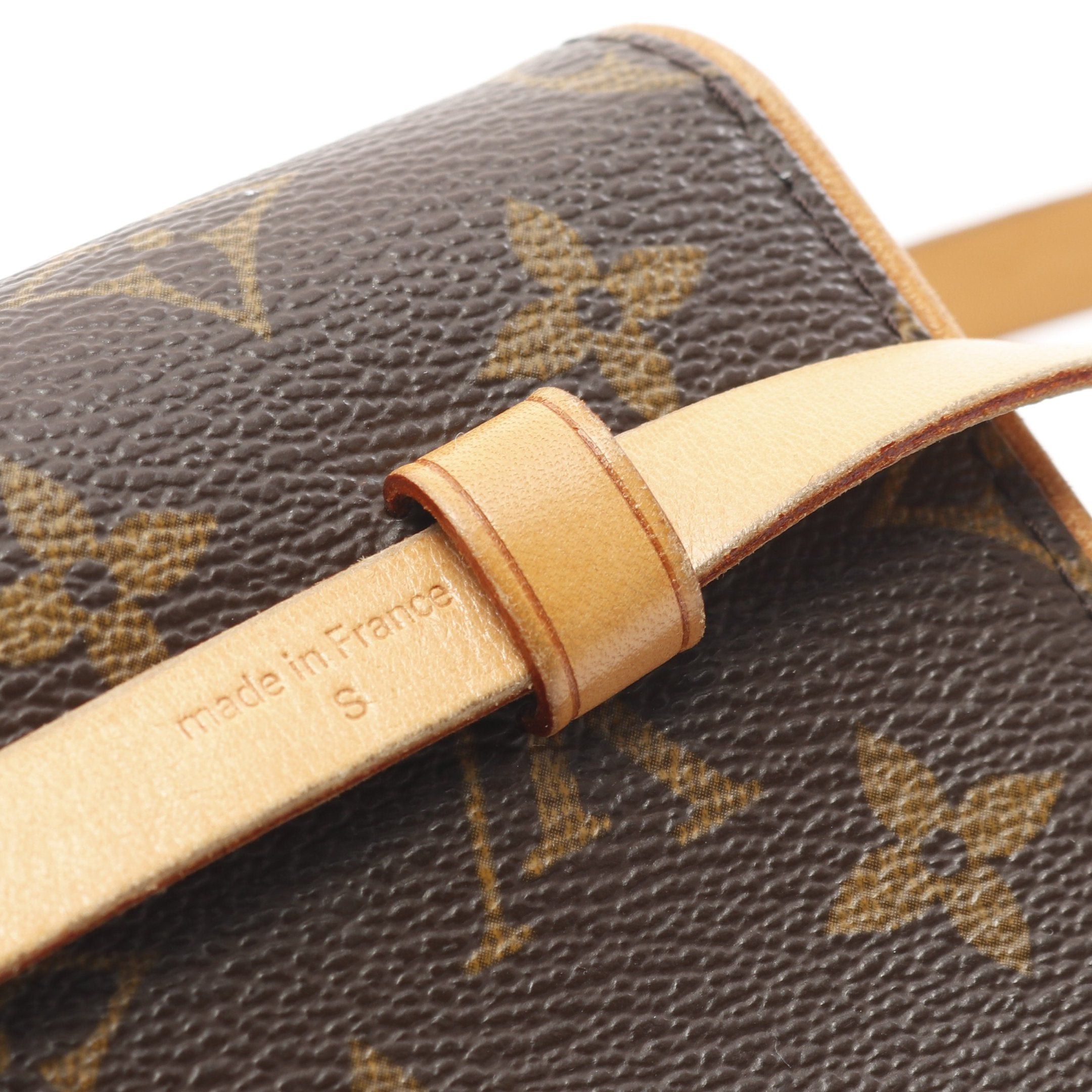Louis Vuitton Louis Vuitton Pochette Florentine Monogram Body Bag Waist Leather Brown With Button Pressure (S) Size ONE SIZE - 8 Thumbnail