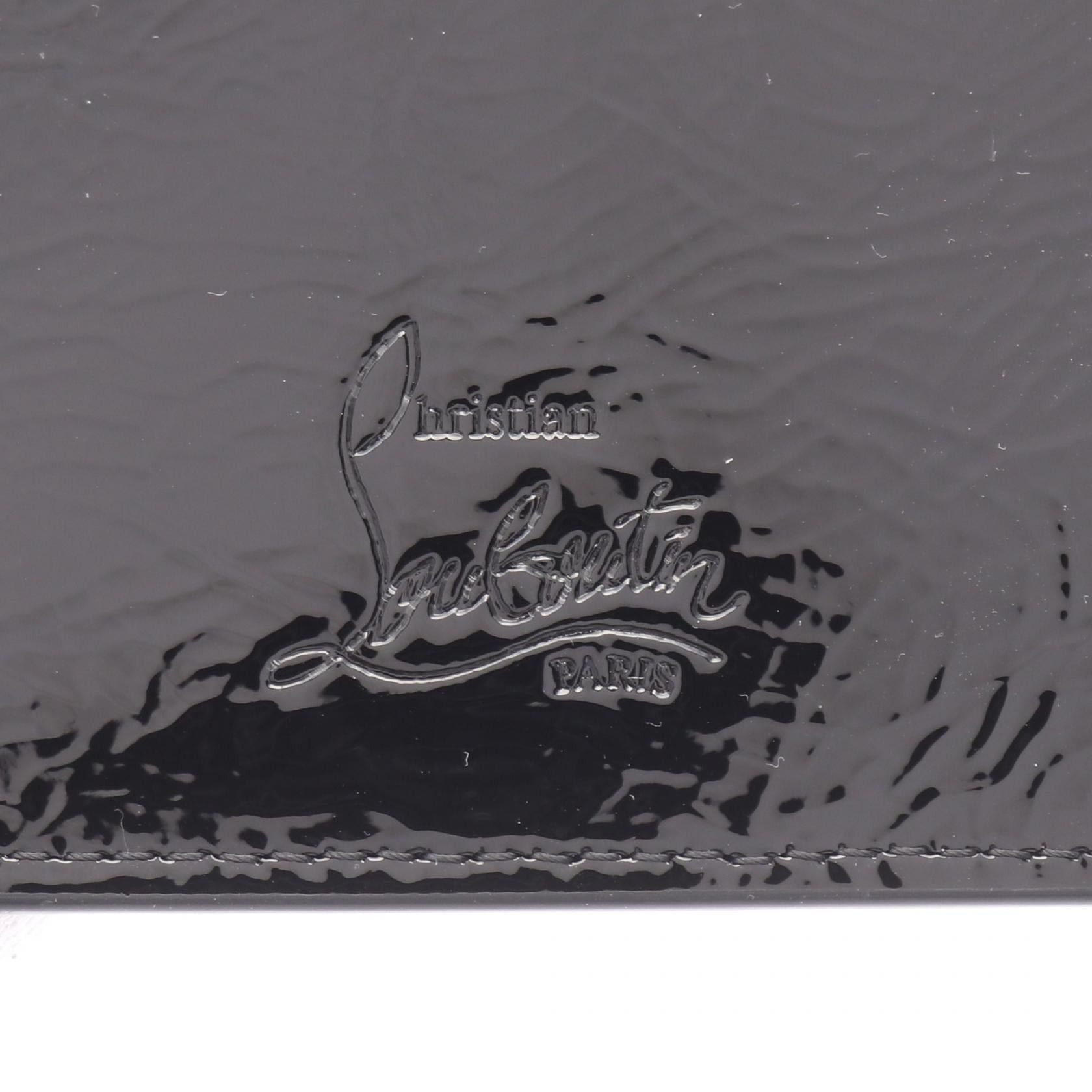 Christian Louboutin Christian Louboutin Loubi54 Ruby 54 Card Holder Case Patent Leather Black Size ONE SIZE - 4 Thumbnail