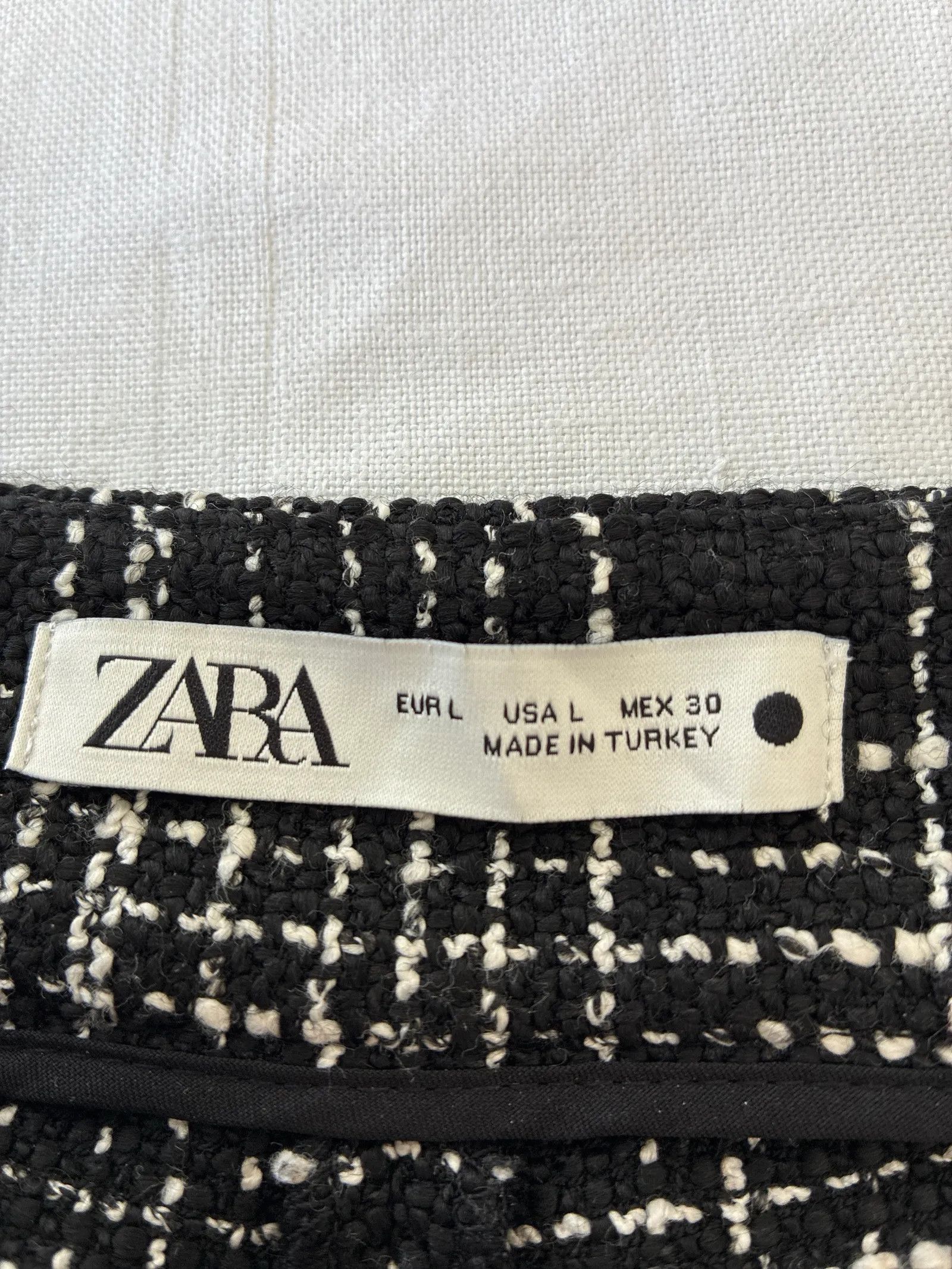 Zara Zara Zara svart vit rutig byxa Pants Size 30" / US 8 / IT 44 - 2 Thumbnail