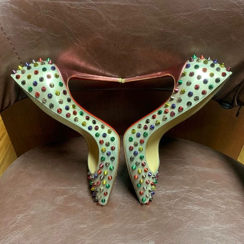 Christian Louboutin Christian Louboutin Studded High Heels Size 36.5 Size US 6 / IT 36 - 4 Thumbnail