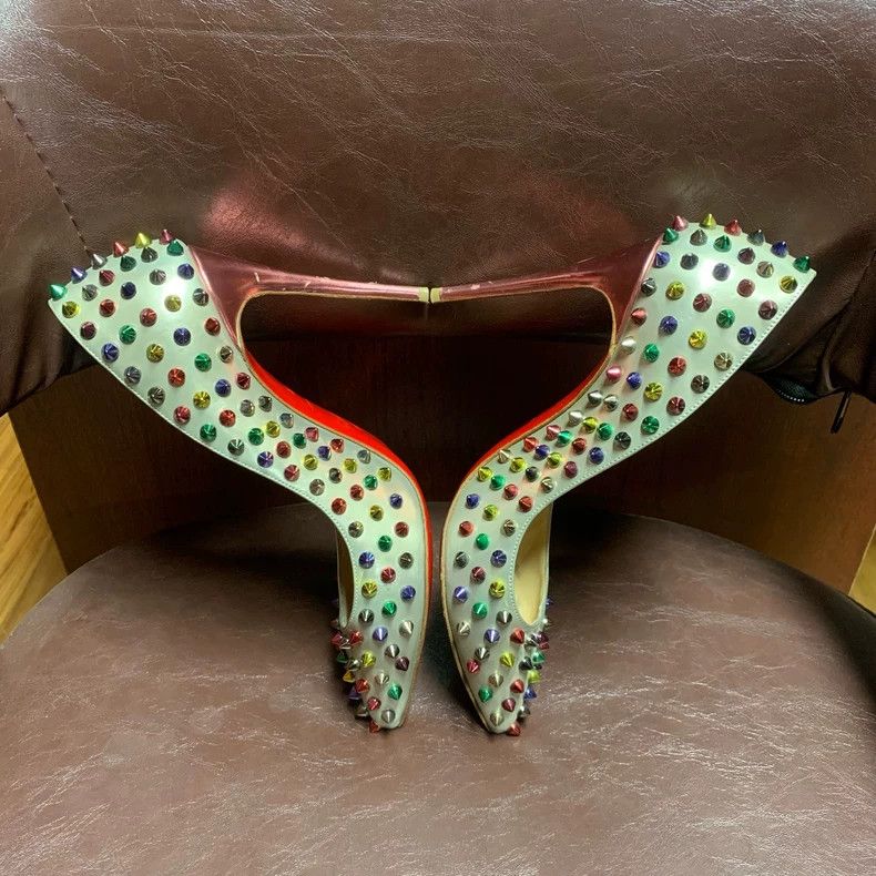 Christian Louboutin Christian Louboutin Studded High Heels Size 36.5 Size US 6 / IT 36 - 5 Thumbnail