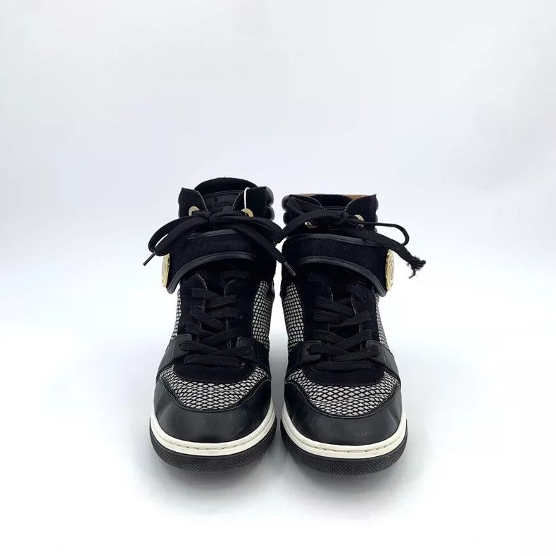 Louis Vuitton Louis Vuitton Black High-Top Sneakers Size 37.5 Size US 7 / IT 37 - 3 Thumbnail