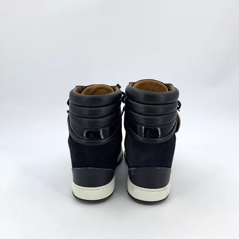Louis Vuitton Louis Vuitton Black High-Top Sneakers Size 37.5 Size US 7 / IT 37 - 4 Thumbnail