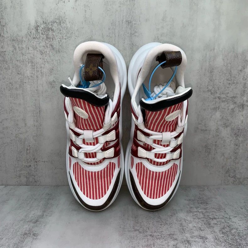 Louis Vuitton Red Striped Dad Sneakers Size 37 Size US 5 / EU 37 - 7 Thumbnail