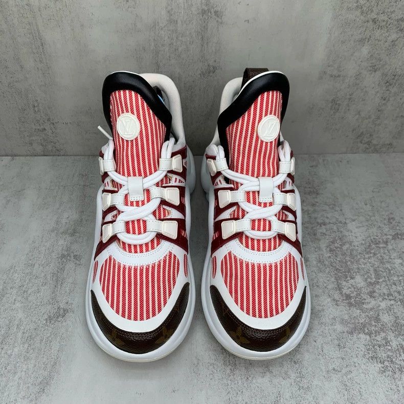Louis Vuitton Red Striped Dad Sneakers Size 37 Size US 5 / EU 37 - 6 Thumbnail