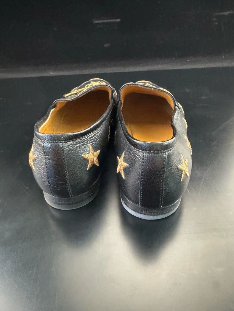 Gucci Gucci Jordaan Black Embroidered Flats for Women Size US 5 / IT 35 - 4 Thumbnail