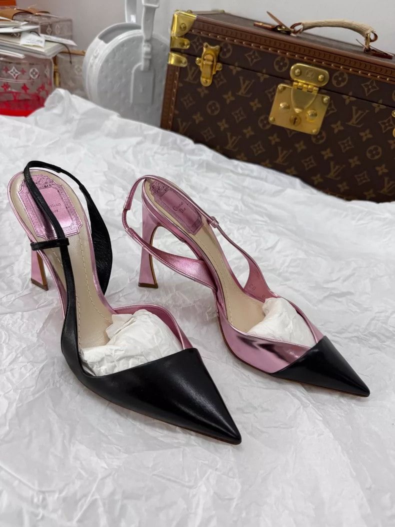 Dior Dior Black and Pink High Heels Size 37.5 Size US 7 / IT 37 - 4 Thumbnail