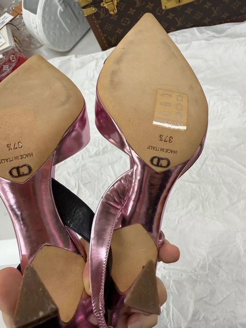 Dior Dior Black and Pink High Heels Size 37.5 Size US 7 / IT 37 - 6 Thumbnail