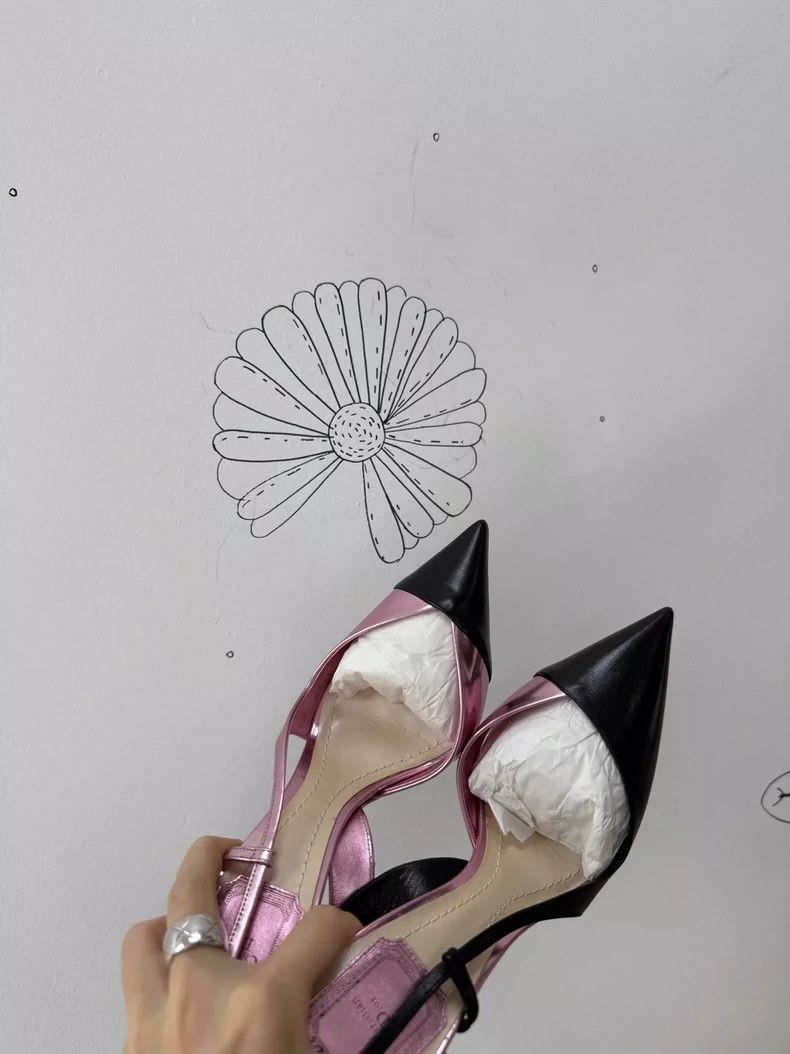 Dior Dior Black and Pink High Heels Size 37.5 Size US 7 / IT 37 - 2 Thumbnail