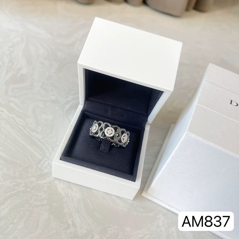 Cartier De Beers Black Ceramic Diamond Ring Size ONE SIZE - 2 Thumbnail