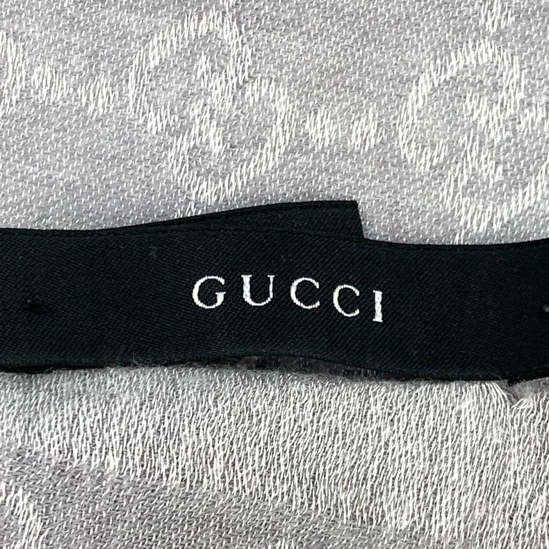 Gucci Gucci Silver Logo Jacquard Shawl 186*76cm Size ONE SIZE - 5 Thumbnail
