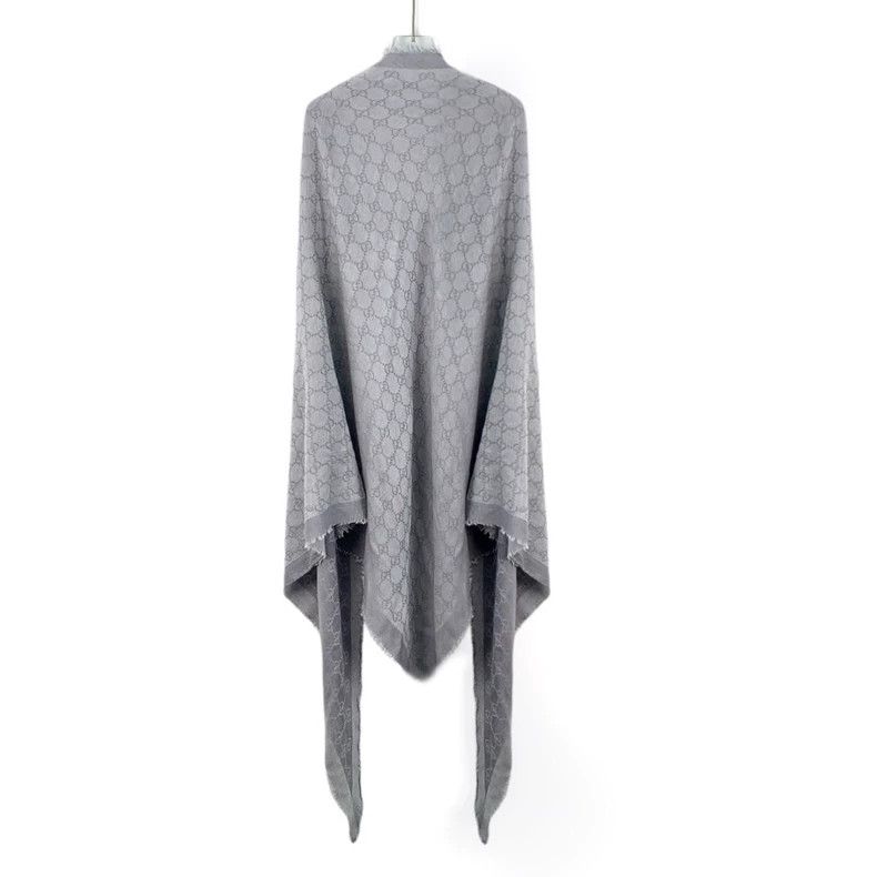 Gucci Gucci Silver Logo Jacquard Shawl 186*76cm Size ONE SIZE - 2 Thumbnail