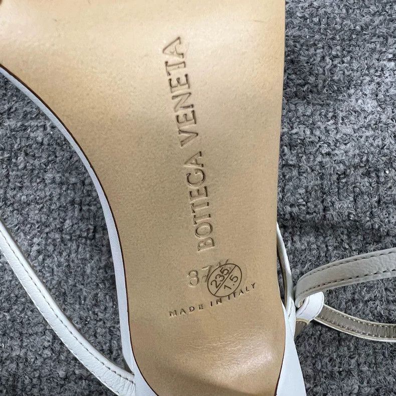 Bottega Veneta Classic White Strappy Sandals