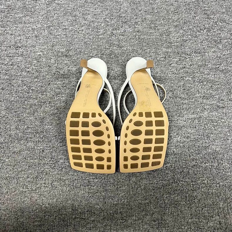 Bottega Veneta Classic White Strappy Sandals
