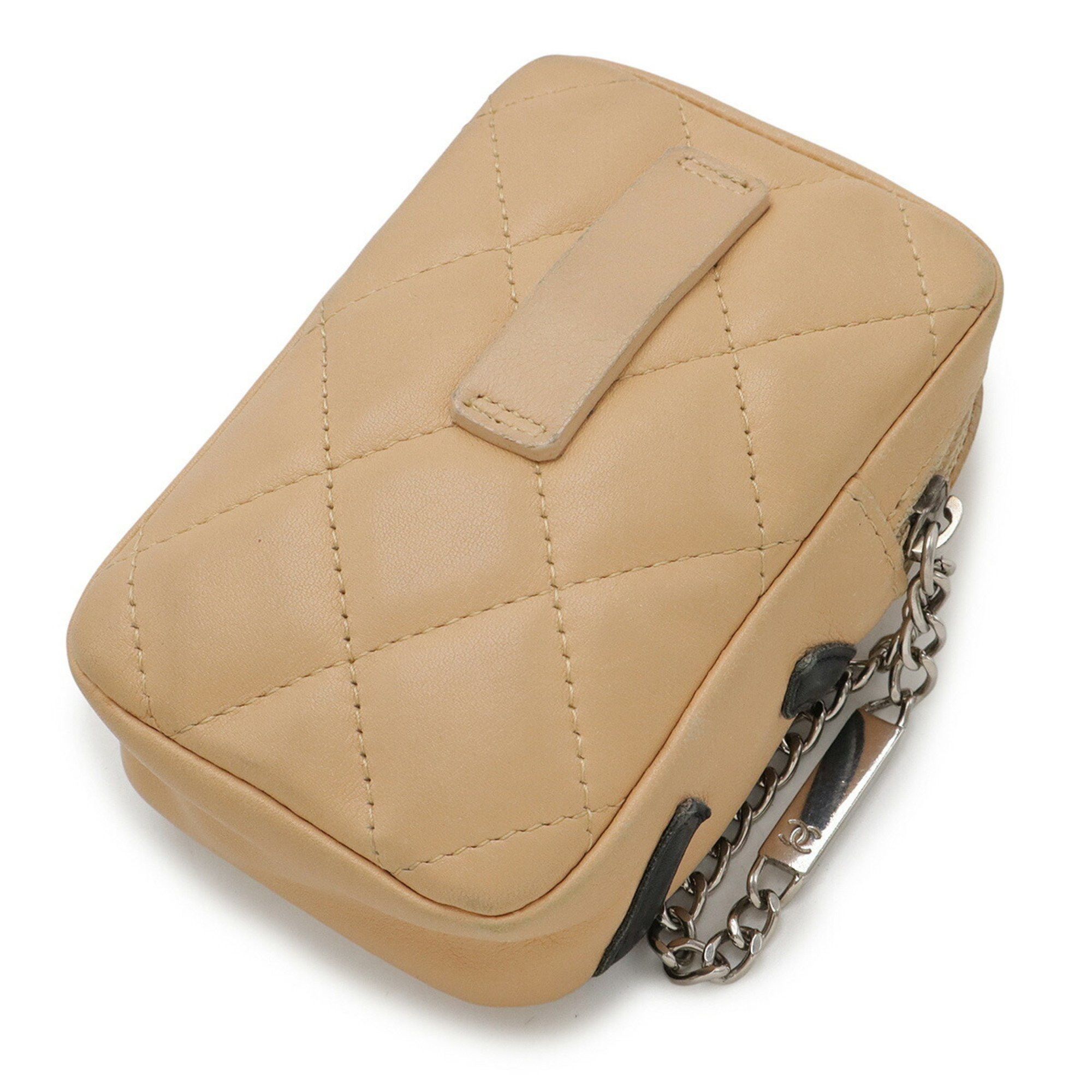 Chanel CHANEL Cambon Line Cigarette Case, IQOS Pouch, Leather, Beige, Black, A26732 Size ONE SIZE - 3 Thumbnail