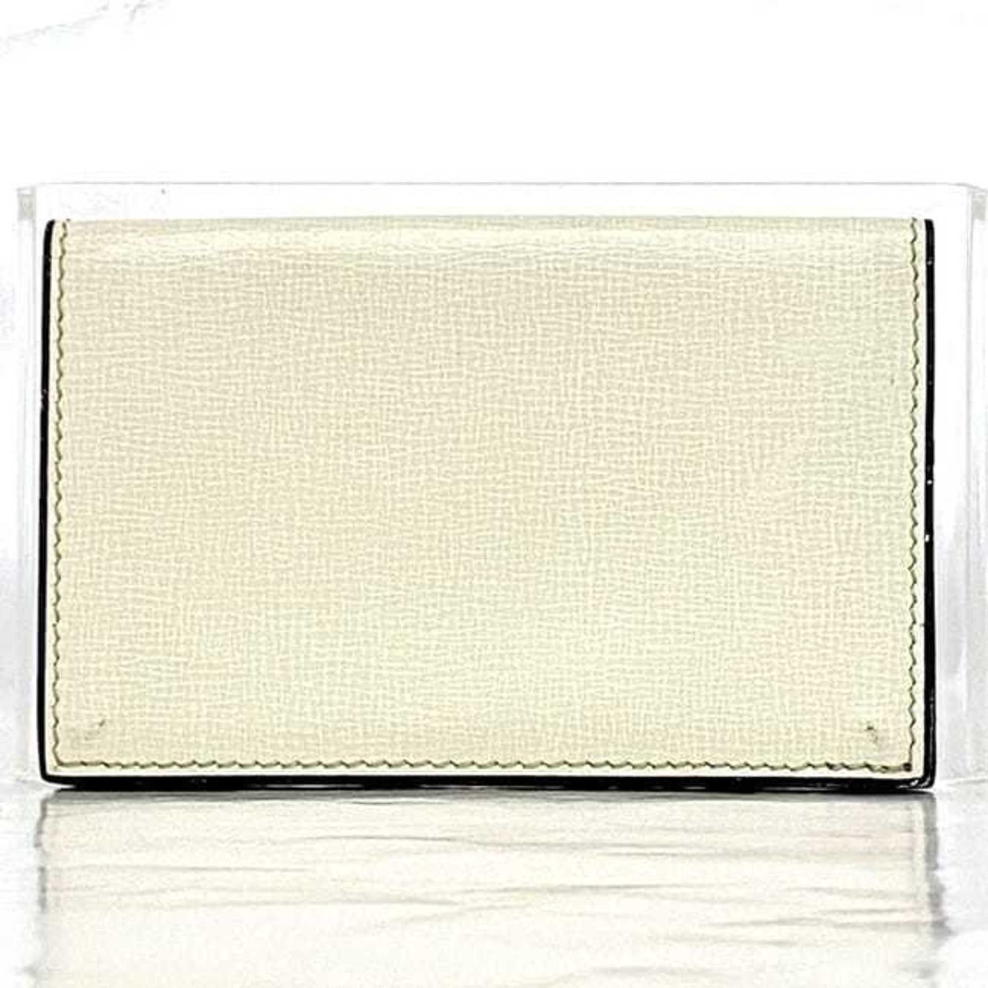 Valextra Valextra Business Card Holder ec-22953 Cream White Case Leather Z 0L Flap Women's Compact Size ONE SIZE - 3 Thumbnail