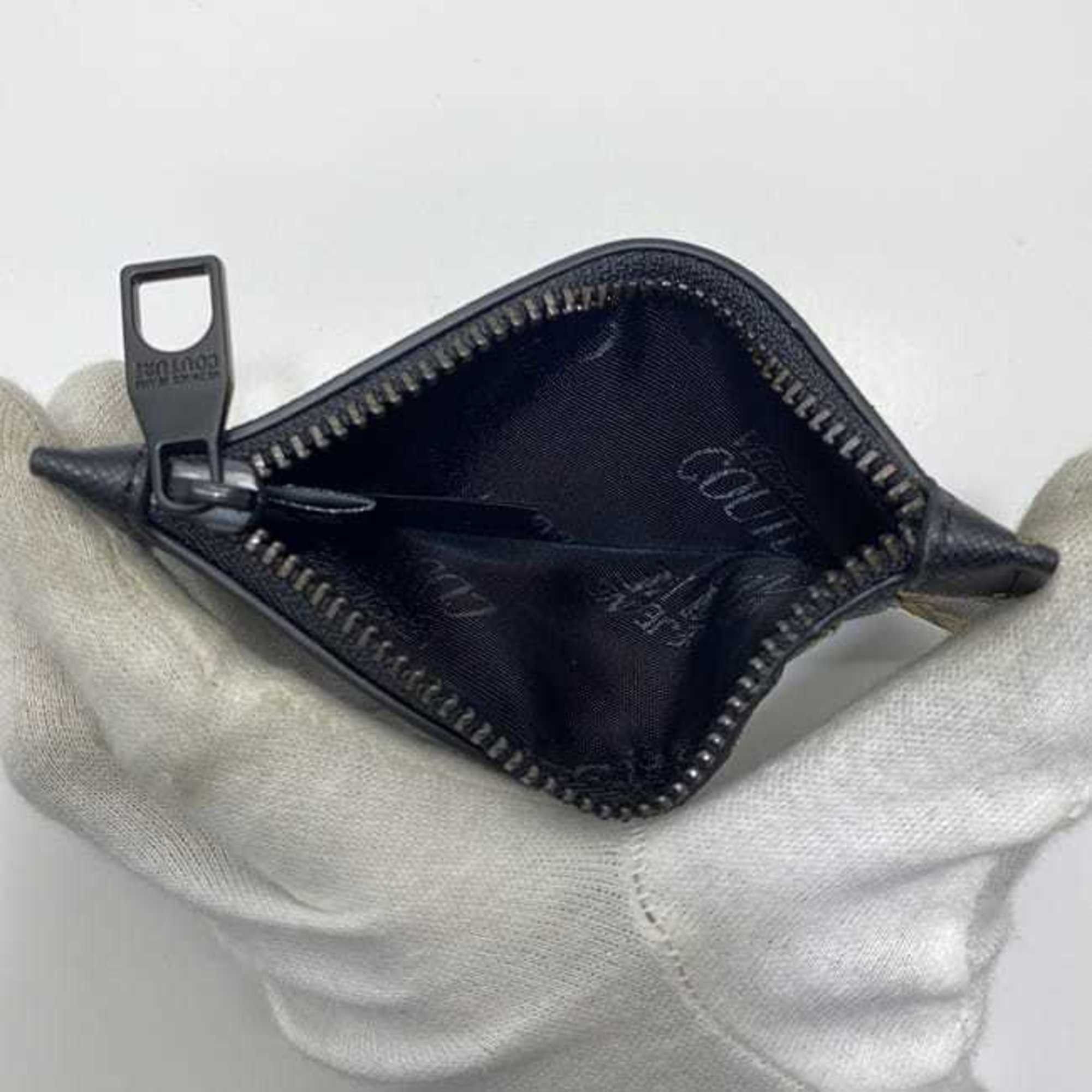 Versace Versace Coin Case ec-23104 Black Yellow JEANS COUTURE 72YA5PB3 Card Holder Saffiano Leather VERSACE Jeans Couture Size ONE SIZE - 8 Thumbnail