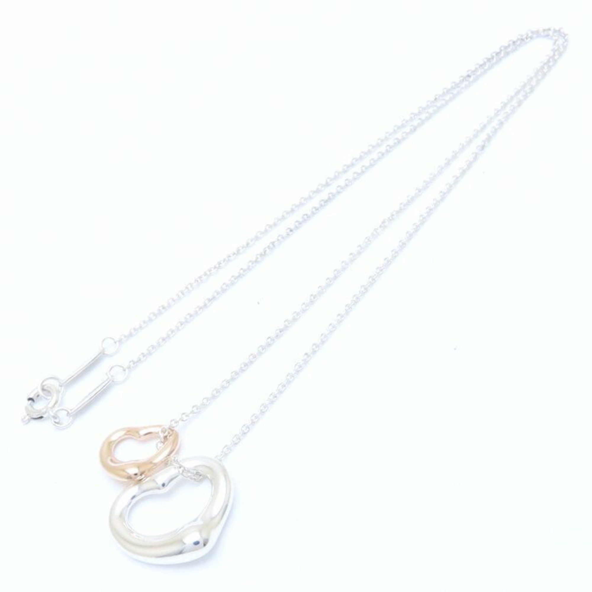 Tiffany & Co. TIFFANY&Co. Tiffany Double Heart Necklace Elsa Peretti Silver 925xK18PG Pink Gold 293756 Size ONE SIZE - 3 Thumbnail