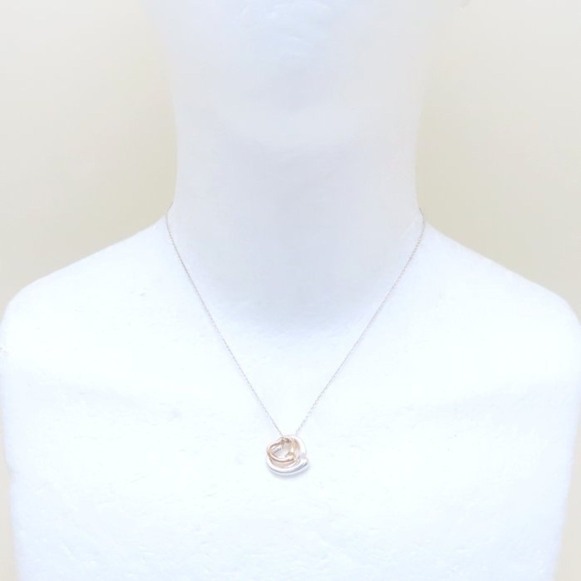 Tiffany & Co. TIFFANY&Co. Tiffany Double Heart Necklace Elsa Peretti Silver 925xK18PG Pink Gold 293756 Size ONE SIZE - 2 Thumbnail