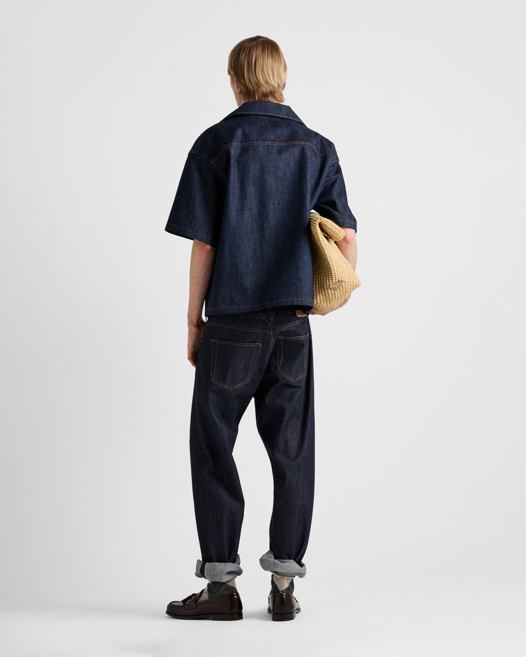 Prada Short-sleeved selvedge denim shirt Size US S / EU 44-46 / 1 - 5 Thumbnail
