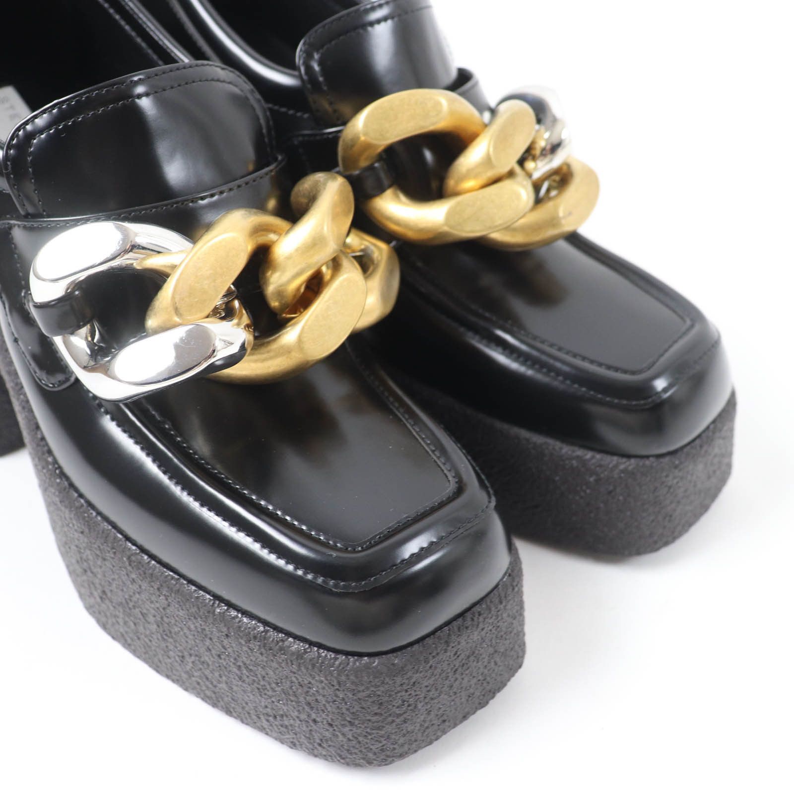 Stella McCartney Stella Mccartney Stella McCartney Chain Loafers Leather Loafers Leather Shoes Size ONE SIZE - 7 Thumbnail