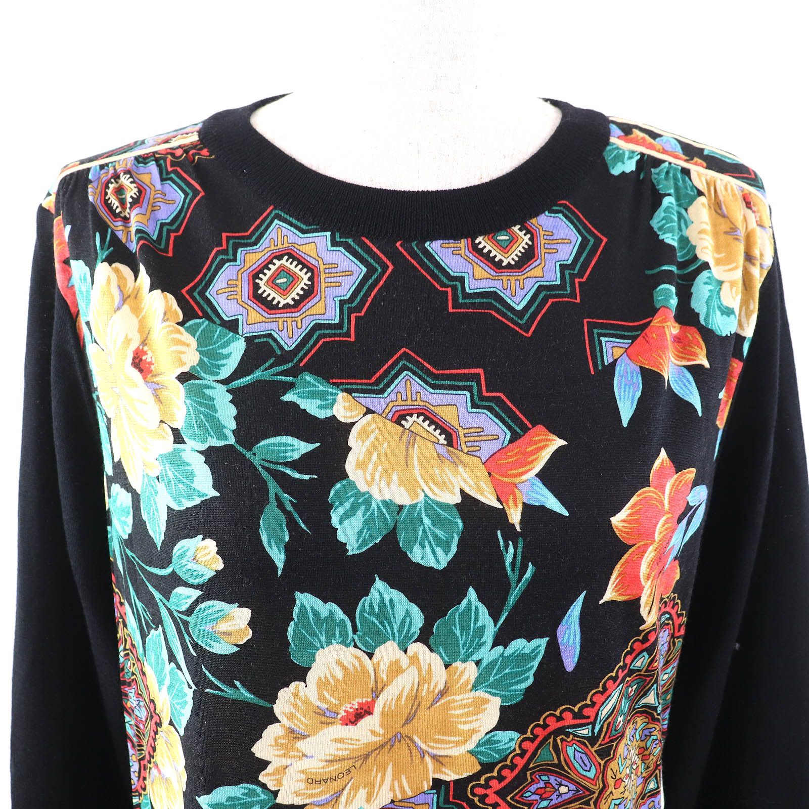 Other Other LEONARD FASHION Floral print Wool Silk Knit Pullover Others Tops Size ONE SIZE - 4 Thumbnail