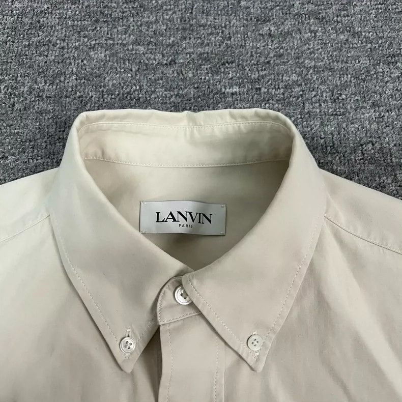 Lanvin Lanvin Short Sleeve Shirt with Frayed Hem Size US M / EU 48-50 / 2 - 4 Thumbnail