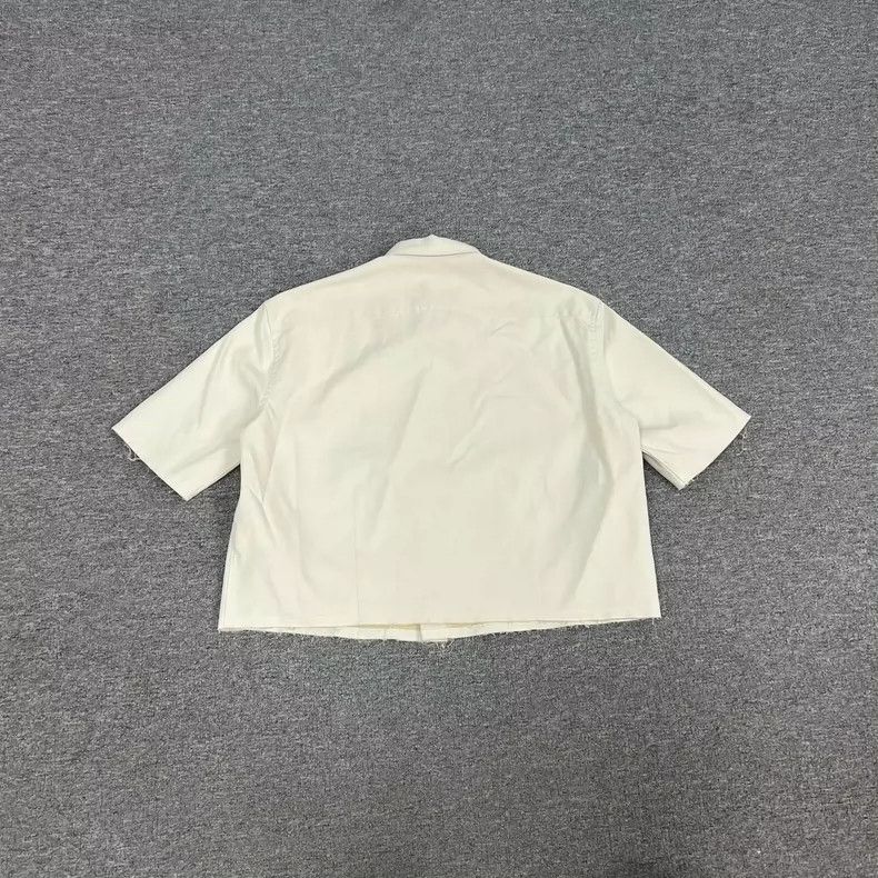 Lanvin Lanvin Short Sleeve Shirt with Frayed Hem Size US M / EU 48-50 / 2 - 2 Thumbnail