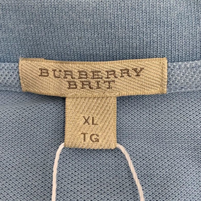 Burberry Burberry Light Blue Embroidered Polo Shirt XL Size US XL / EU 56 / 4 - 5 Thumbnail