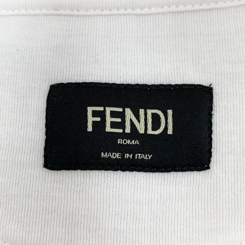 Fendi Fendi White Pattern Print Cotton Sweatshirt Size US L / EU 52-54 / 3 - 5 Thumbnail
