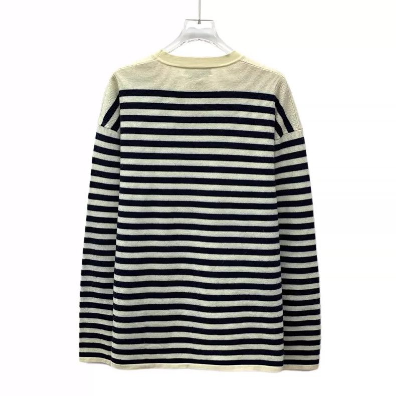 Burberry Burberry Striped Wool Long Sleeve Knit Sweater Size US M / EU 48-50 / 2 - 2 Thumbnail