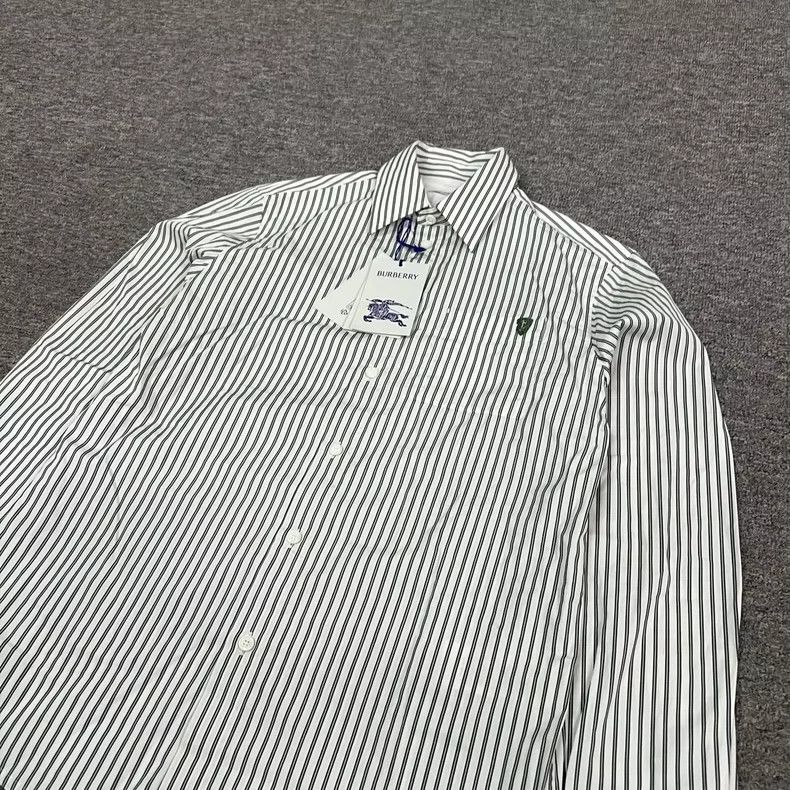 Burberry Burberry Embroidered Logo Stripe Shirt UK8 Size US S / EU 44-46 / 1 - 4 Thumbnail