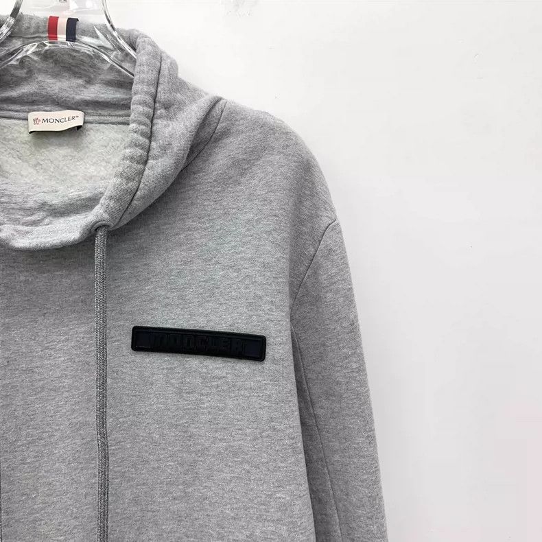 Moncler Gray High Neck Drawstring Long Sleeve Hoodie Size US M / EU 48-50 / 2 - 3 Thumbnail