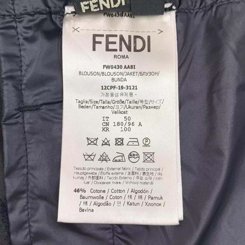 Fendi Fendi Black Logo Cotton Long Sleeve Jacket Size US L / EU 52-54 / 3 - 7 Thumbnail