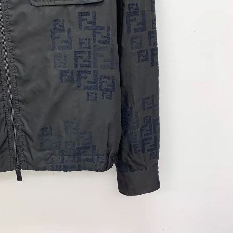 Fendi Fendi Black Logo Cotton Long Sleeve Jacket Size US L / EU 52-54 / 3 - 4 Thumbnail