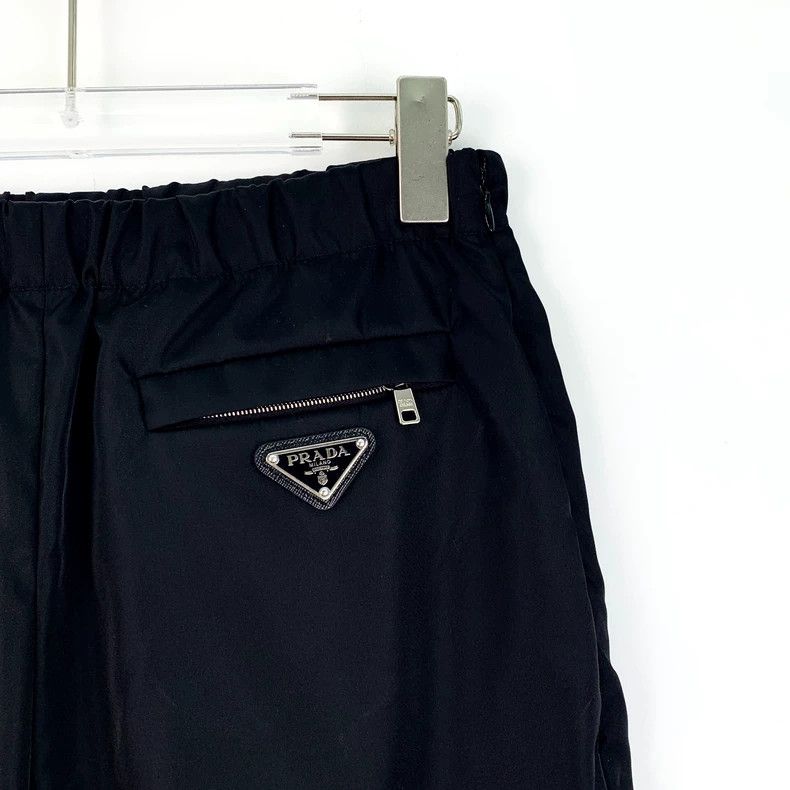 Prada Prada Black Casual Pants with Drawstring Size US 40 / EU 56 - 3 Thumbnail