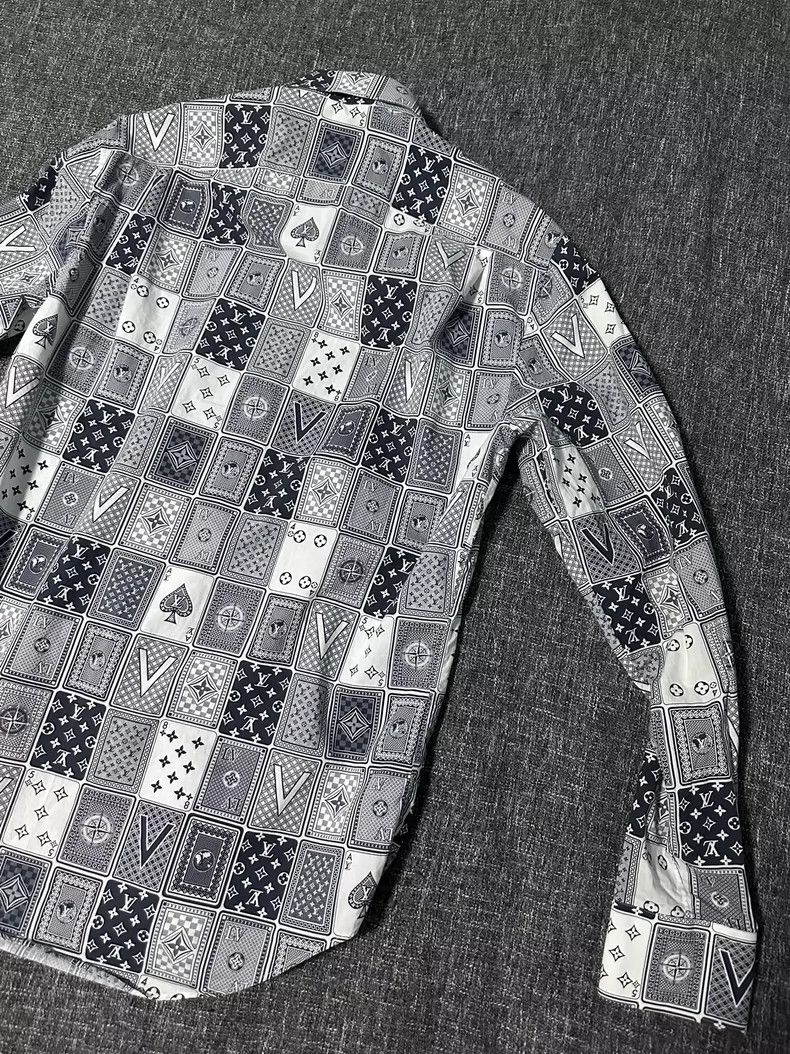 Louis Vuitton Gray Poker Print Long Sleeve Shirt Size US XS / EU 42 / 0 - 5 Thumbnail