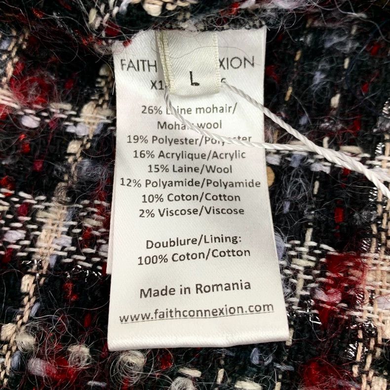 Chanel Red Plaid Wool Long Sleeve Coat Size US L / EU 52-54 / 3 - 6 Thumbnail