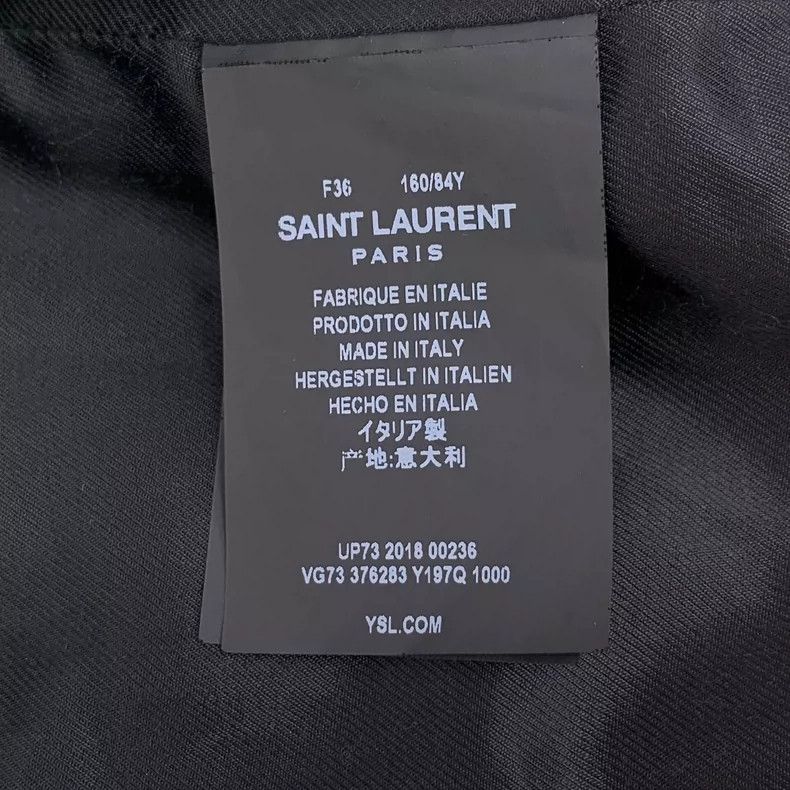 Saint Laurent Paris Saint Laurent Black Wool Collar Jacket Size US XS / EU 42 / 0 - 5 Thumbnail