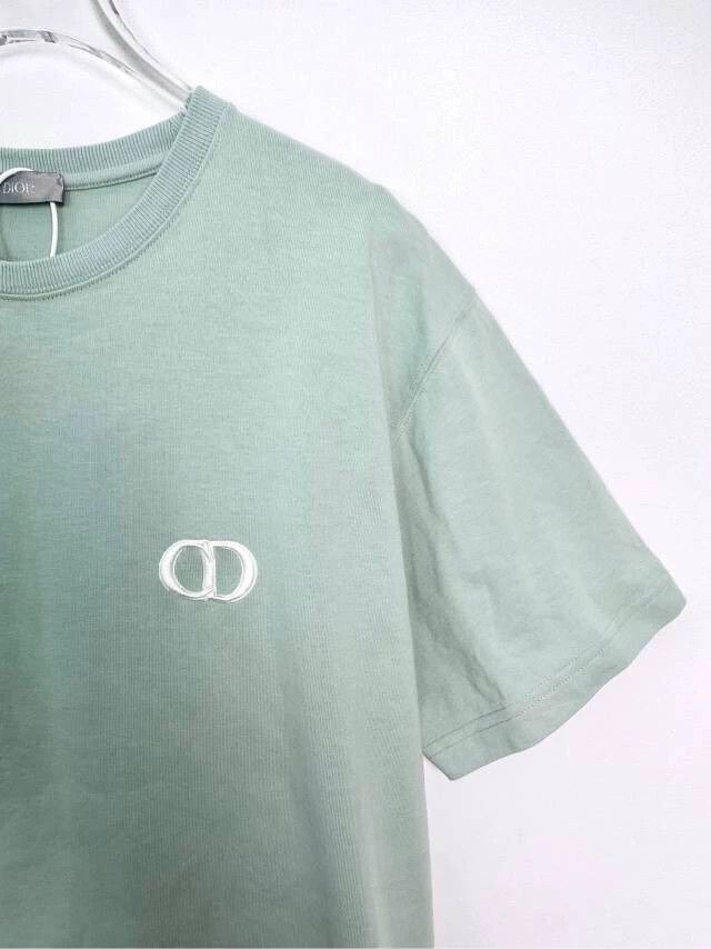 Dior Dior Logo Embroidered Mint Green T-Shirt Size US L / EU 52-54 / 3 - 3 Thumbnail
