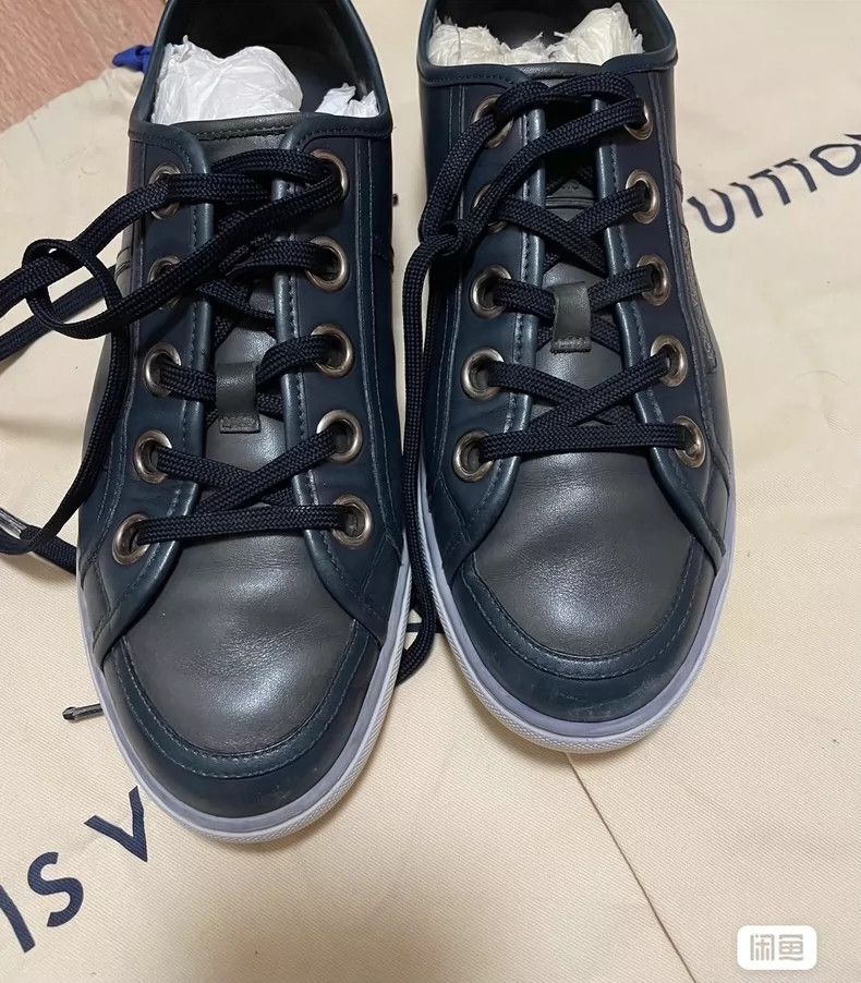 Louis Vuitton Louis Vuitton Blue and Black Shoes Size US 6.5 / EU 39-40 - 3 Thumbnail