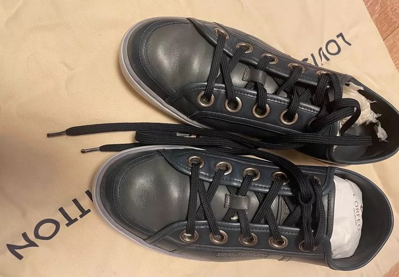 Louis Vuitton Louis Vuitton Blue and Black Shoes Size US 6.5 / EU 39-40 - 2 Thumbnail
